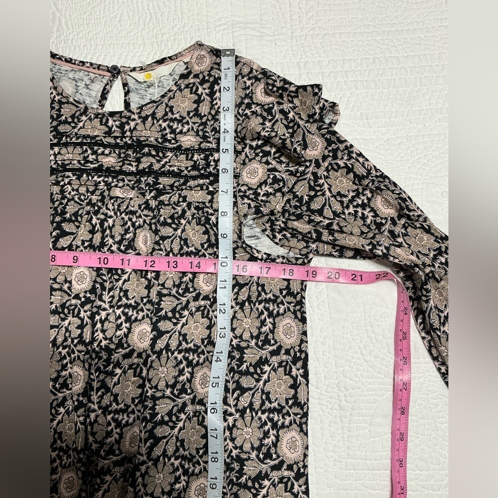 NWT Boden Black Floral Trim Detail Jersey Mini Dress US 10R - Picture 10 of 16